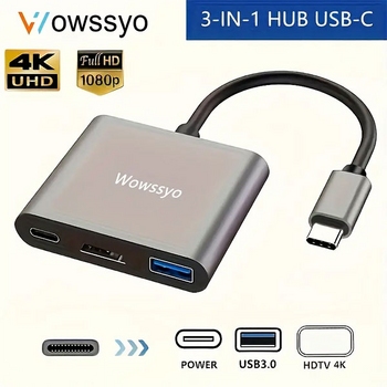 USB-C Multiport, PD 100W, 4K HDMI, Alum. 321635