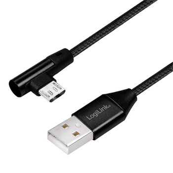 Cable USB2.0 A-Micro B, M/M, 1m, Angled, CU0142 Cable USB2.0 A-Micro B, M/M, 1m, Angled, CU0142