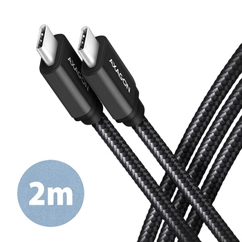 Cable USB3 C-C, M/M, 2m, 3A, AXAGON BUCM3-CM20AB Cable USB3 C-C, M/M, 2m, 3A, AXAGON BUCM3-CM20AB