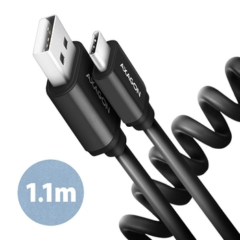 Cable USB2 A-C M/M, 1.1m, 3A, AXAGON BUCM-AM20TB Cable USB2 A-C M/M, 1.1m, 3A, AXAGON BUCM-AM20TB