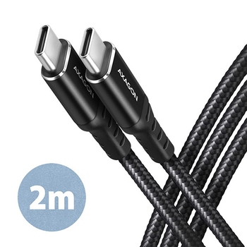 Cable USB2 C-C M/M, 2m, 3A, AXAGON BUCM-CM20AB Cable USB2 C-C M/M, 2m, 3A, AXAGON BUCM-CM20AB