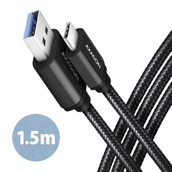 Cable USB3 A-C, M/M, 1.5m, 3A, AXAGON BUCM3-AM15AB Cable USB3 A-C, M/M, 1.5m, 3A, AXAGON BUCM3-AM15AB