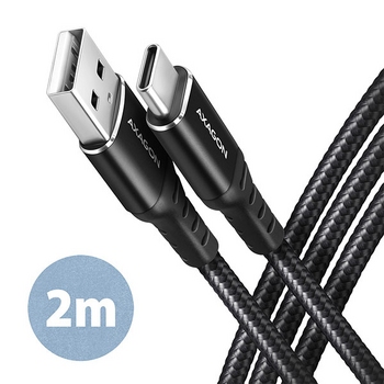 Cable USB2 A-C, M/M, 2m, 3A, AXAGON BUCM-AM20AB Cable USB2 A-C, M/M, 2m, 3A, AXAGON BUCM-AM20AB