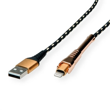 Cable USB2.0 AМ / Lightning, 1m, Roline 11.02.8923 Cable USB2.0 AМ / Lightning, 1m, Roline 11.02.8923
