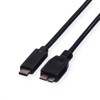 Cable USB3-C-Micro B, M/M, 1m, Roline 11.02.9006 Cable USB3-C-Micro B, M/M, 1m, Roline 11.02.9006
