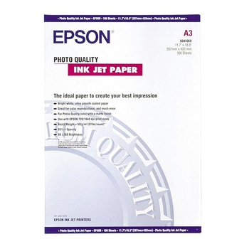 Epson S041068 Photo paper inkjet 104g/m2 A3 100sh. Epson S041068 Photo paper inkjet 104g/m2 A3 100sh.