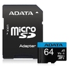 Micro SD 64GB ADATA 100/25 MB/s Cl10 V10 + Adapter Micro SD 64GB ADATA 100/25 MB/s Cl10 V10 + Adapter