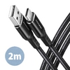 Cable USB2 A-C, M/M, 2m, 3A, AXAGON BUCM-AM20AB