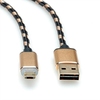 Cable USB2.0 A-Micro B, M/M, 1m, Gold, 11.02.8319 Cable USB2.0 A-Micro B, M/M, 1m, Gold, 11.02.8319