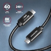Cable USB4 C-C, M/M, 1m, 8K, AXAGON BUCM4X-CM10AB Cable USB4 C-C, M/M, 1m, 8K, AXAGON BUCM4X-CM10AB