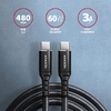 Cable USB2 C-C M/M, 3m, 3A, AXAGON BUCM-CM30AB