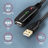 Cable USB2 A-A M/F+Repeater, 15m, AXAGON ADR-215 Cable USB2 A-A M/F+Repeater, 15m, AXAGON ADR-215