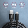 Cable USB2 A-C, M/M, 2m, 3A, AXAGON BUCM-AM20AB Cable USB2 A-C, M/M, 2m, 3A, AXAGON BUCM-AM20AB