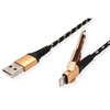 Cable USB2.0 AМ / Lightning, 1m, Roline 11.02.8923 Cable USB2.0 AМ / Lightning, 1m, Roline 11.02.8923