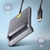 Cardreader USB2-C, Smart ID, Flat,AXAGON CRE-SM3TC