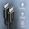 Cable USB2 C-C, M/M, 1.5m, 3A, AXAGON BUCM-CM15AB Cable USB2 C-C, M/M, 1.5m, 3A, AXAGON BUCM-CM15AB